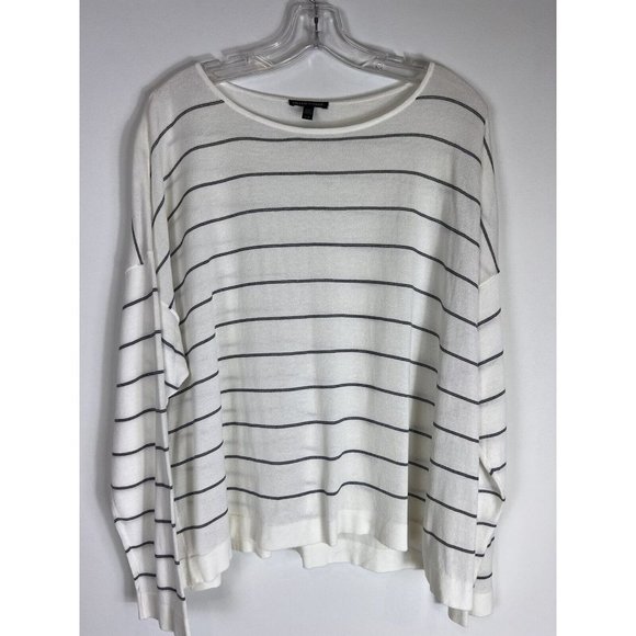 Eileen Fisher Sweaters - Eileen Fisher Sweater Oversized Lightweight Striped Long Sleeve Pullover Large